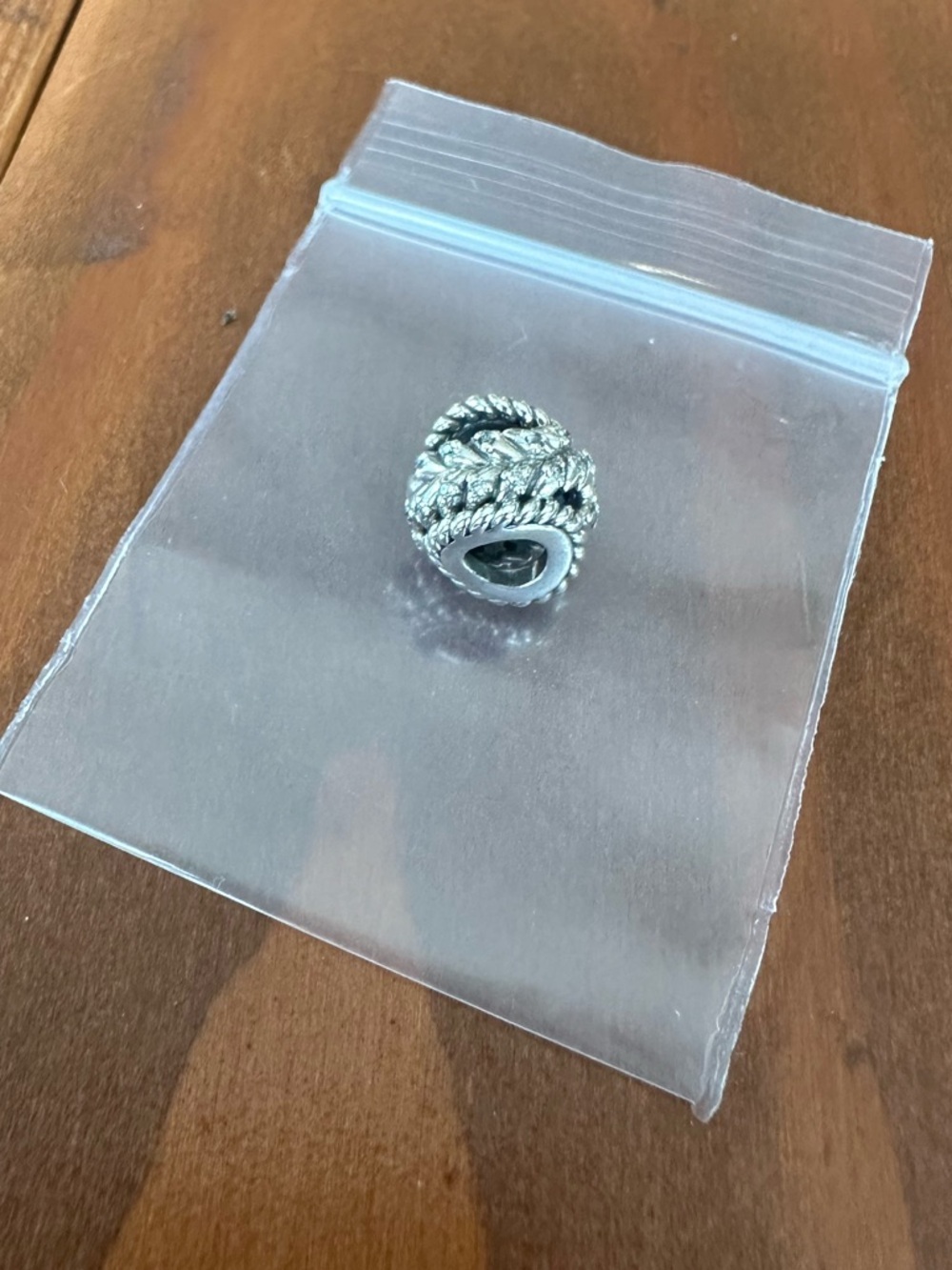 PANDORA Dazzling Grains Swirls CZ Sterling Silver Charm